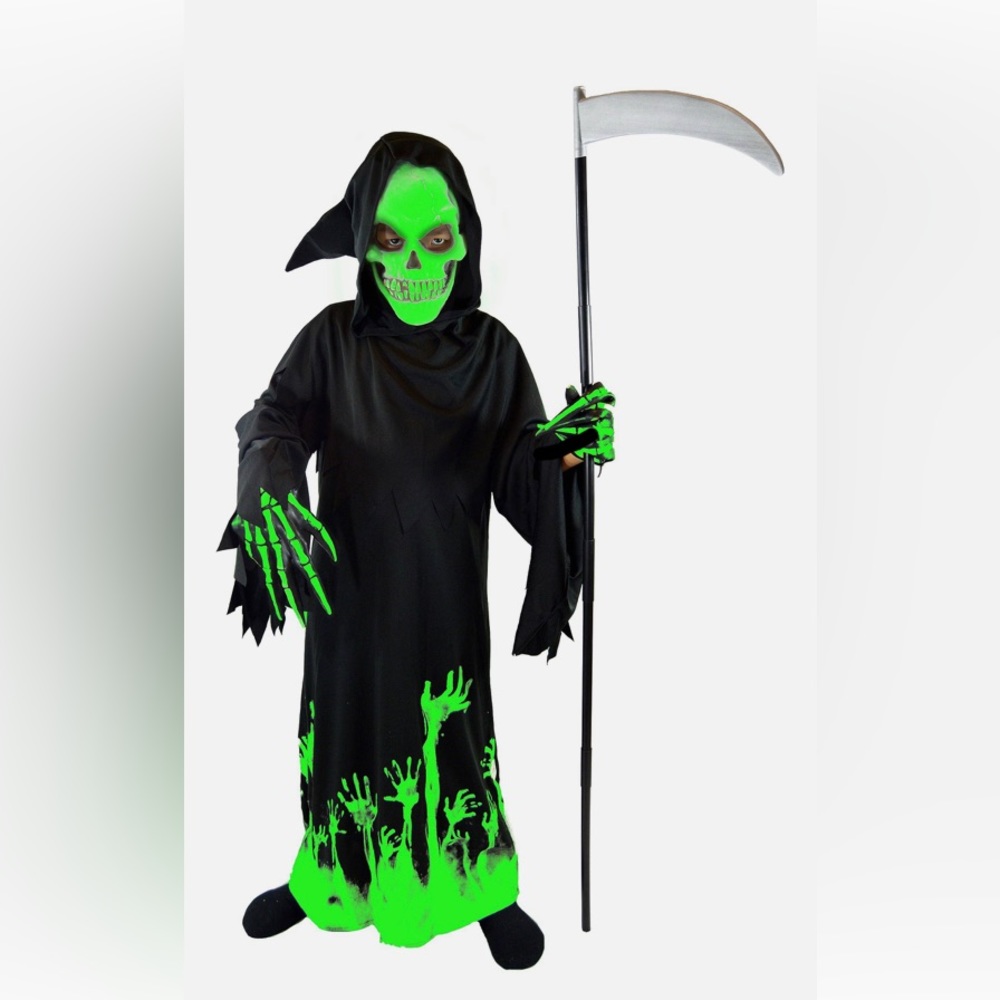 Grim Reaper Child Costume Glow In Dark Spooktacular Creations